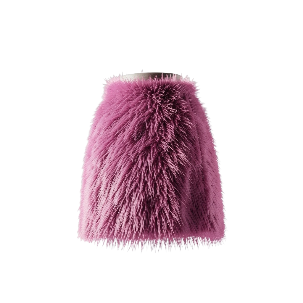 Fluffy Feather Mini Skirt