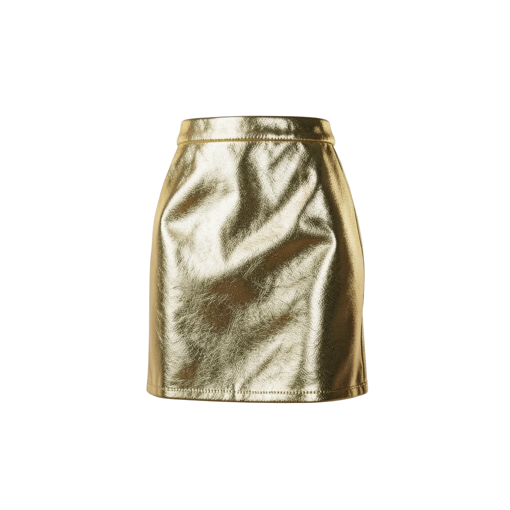Gold Metallic Mini Skirt