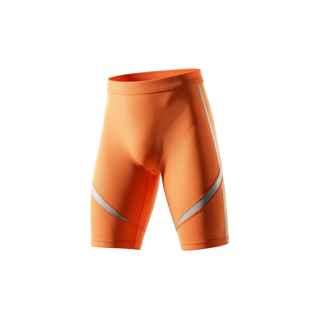 Neon Orange Biker Shorts