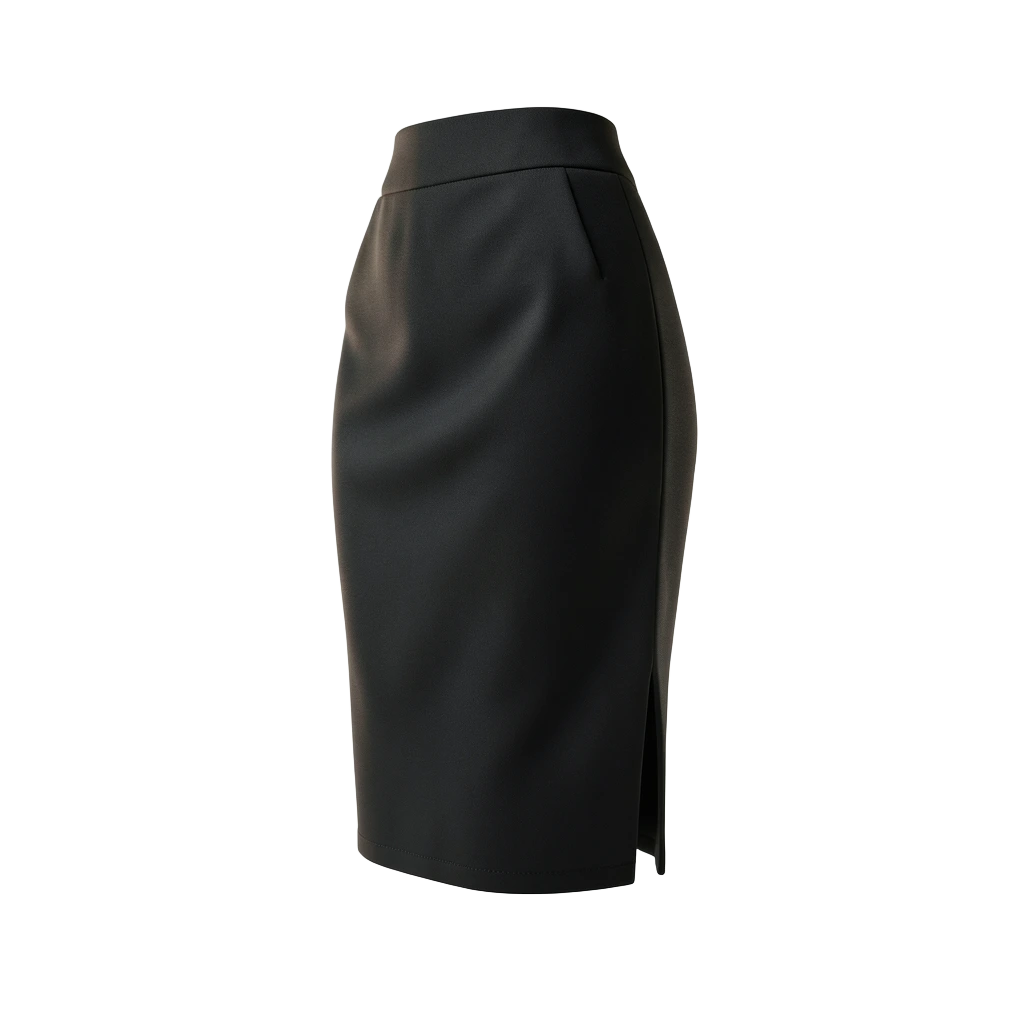 Pencil Skirt with Back Slit