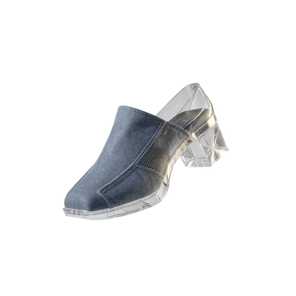 Perspex Heel Mules