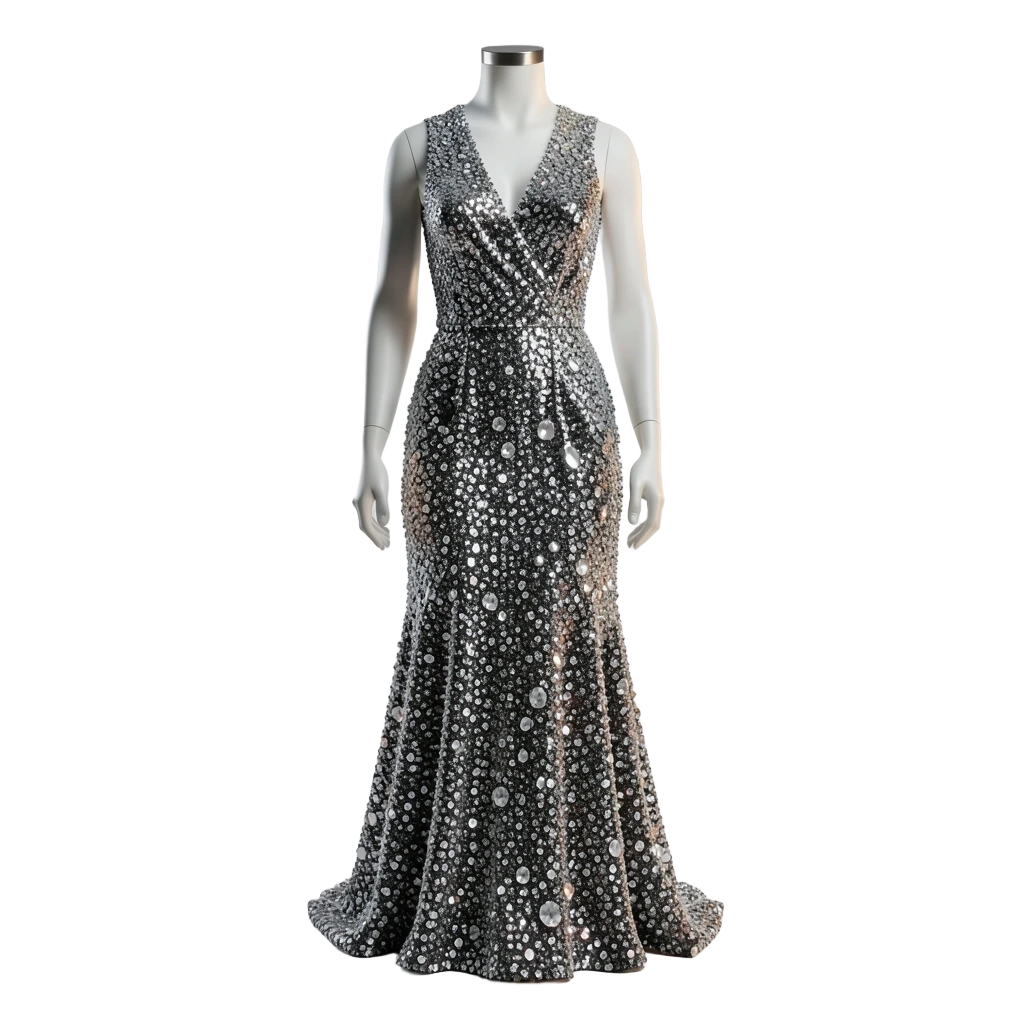 Rhinestone Evening Gown