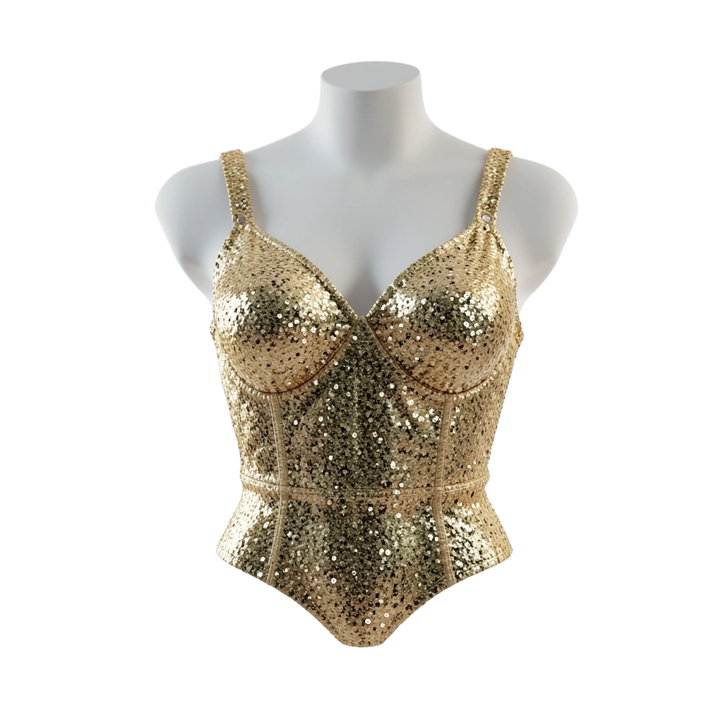 Gold Sequin Bralette