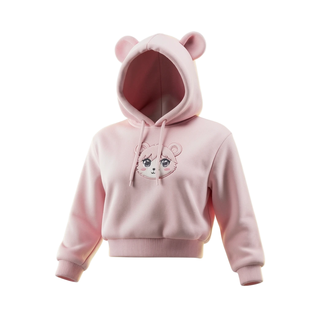 Pastel Cropped Hoodie