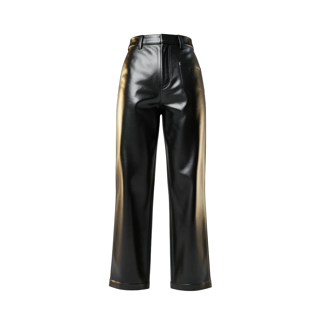 Black Vinyl Trousers