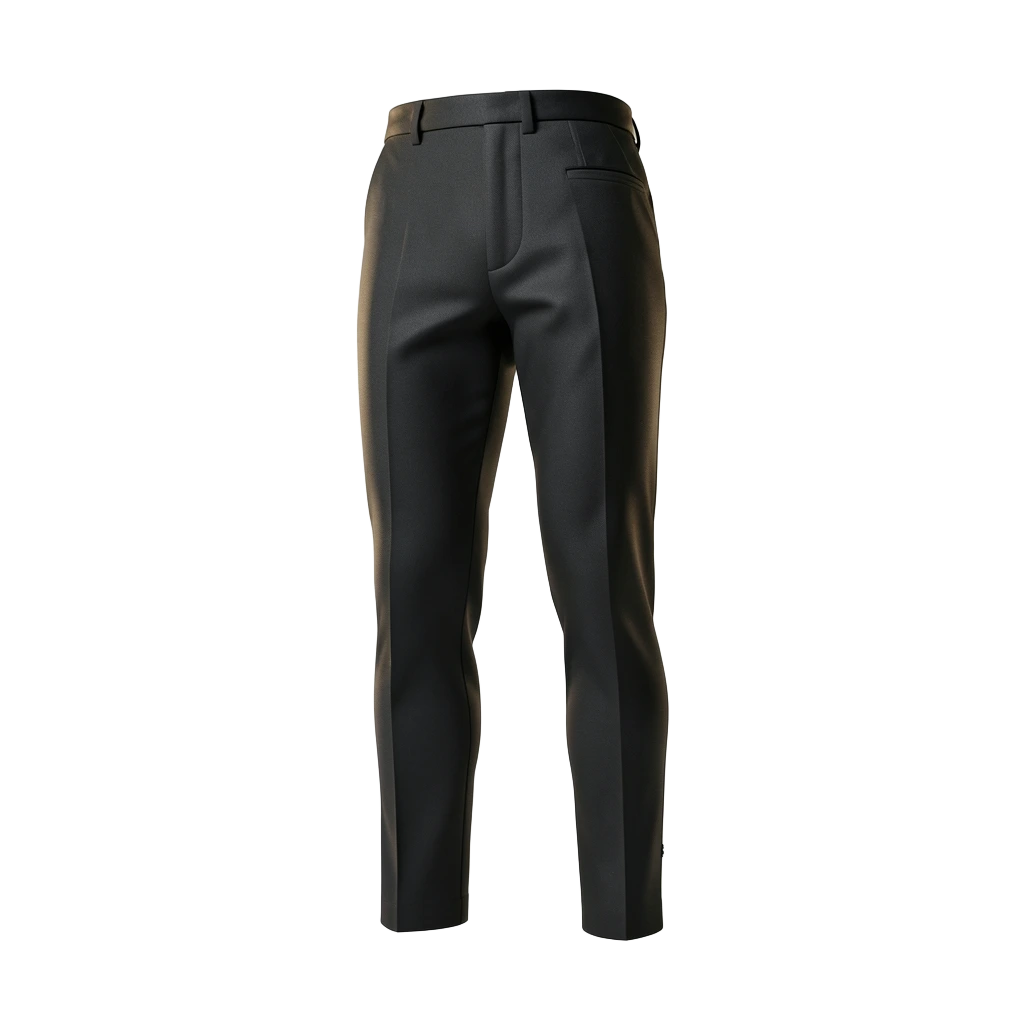 Slim Black Suit Trousers