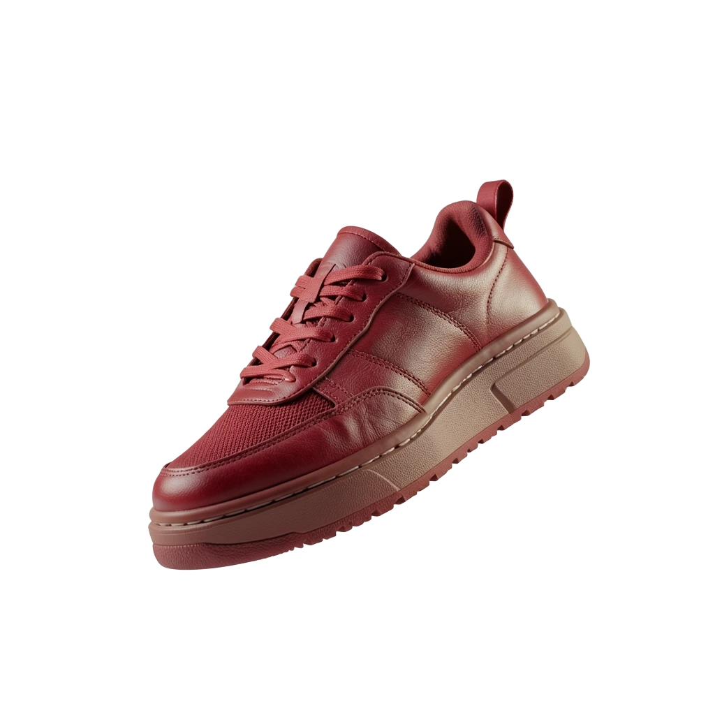 Red Chunky Platform Sneakers