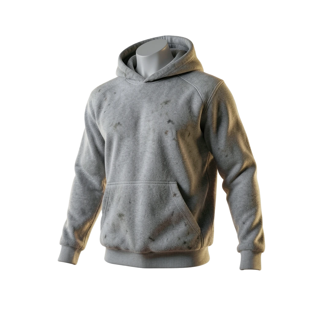 Grey Hooded Sweatsuit Top