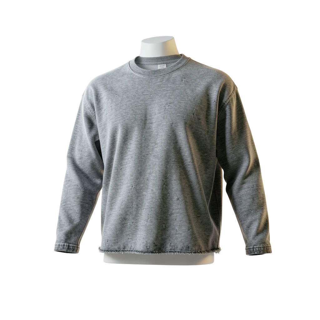 Grey Oversized Crewneck