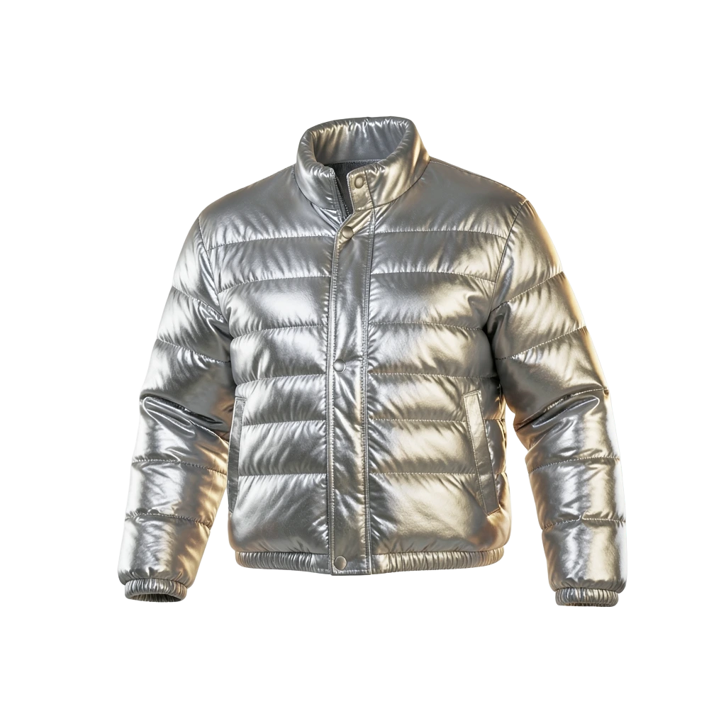 Silver Cyber Puffer