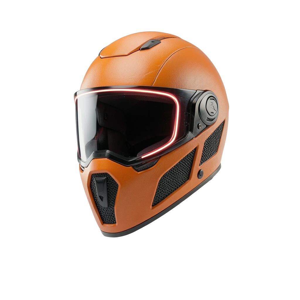 Orange Tech Helmet