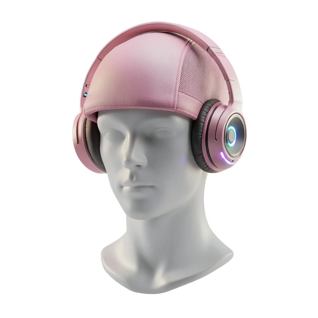 Pink DJ Headphones Helmet