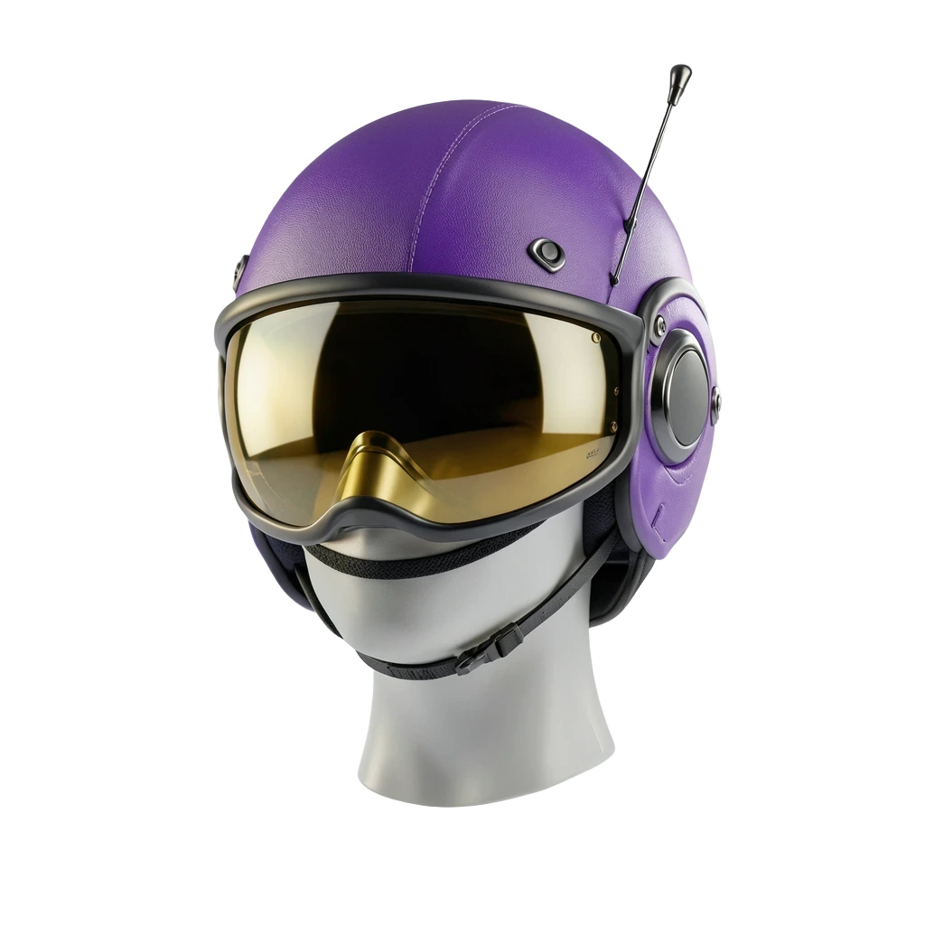 Purple Pilot Helmet