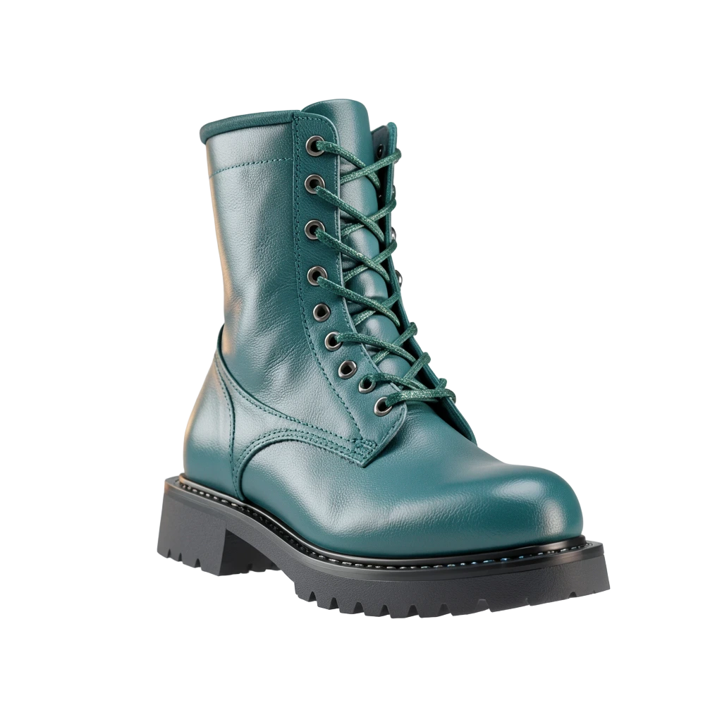Teal LED Combat Boots