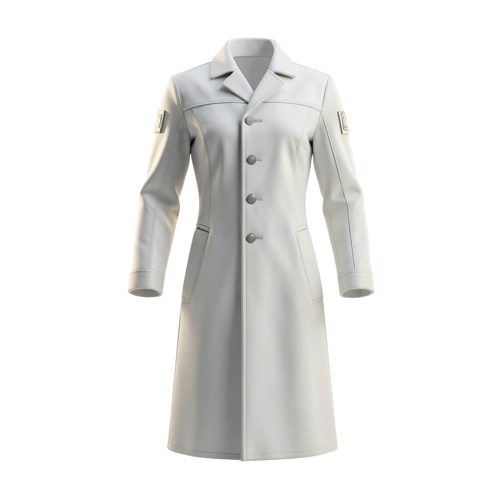 White Long Sci-Fi Coat