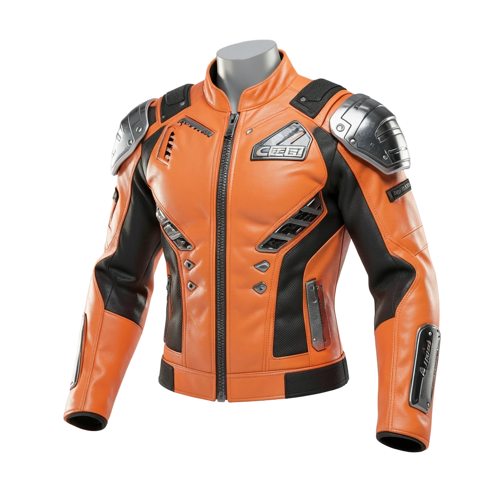 Orange Moto Tech Jacket