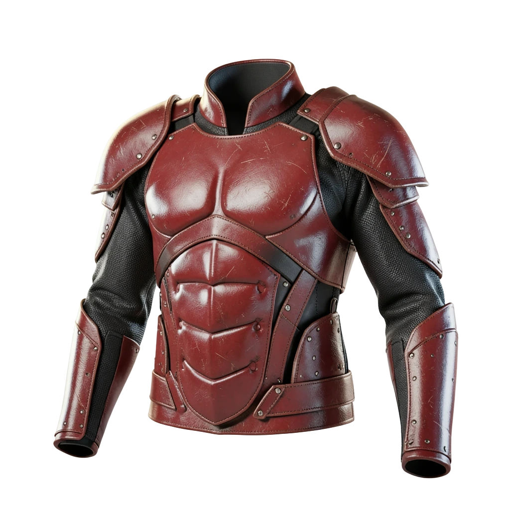 Red Armored Leather Jacket