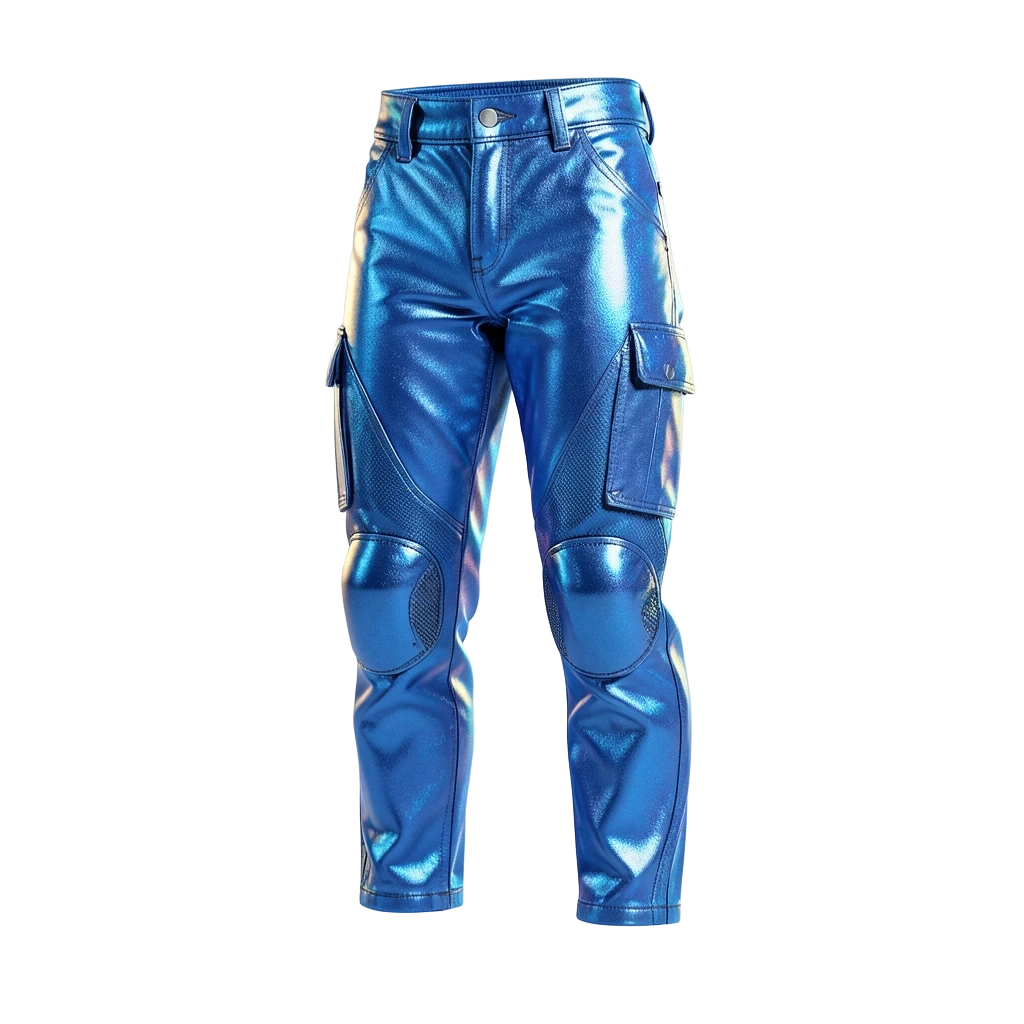 Blue Holographic Battle Pants