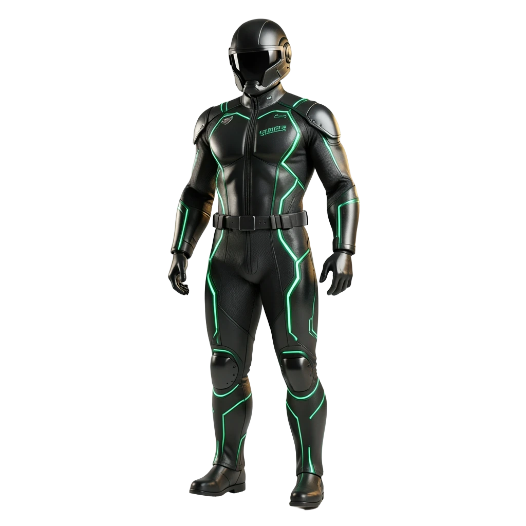 Black-Green Neon Suit