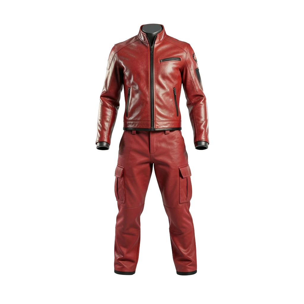 Red Leather Cyber Suit