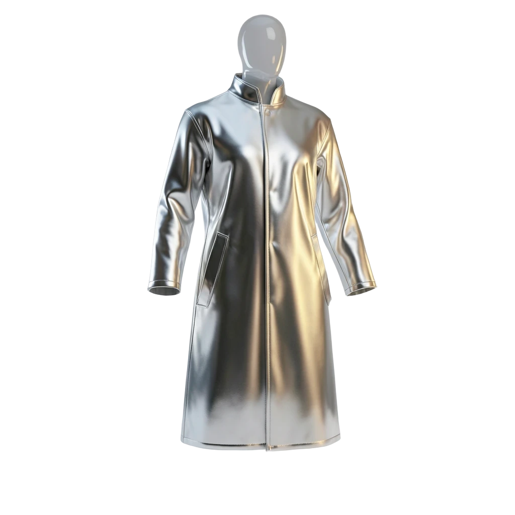 Silver Reflective Long Coat