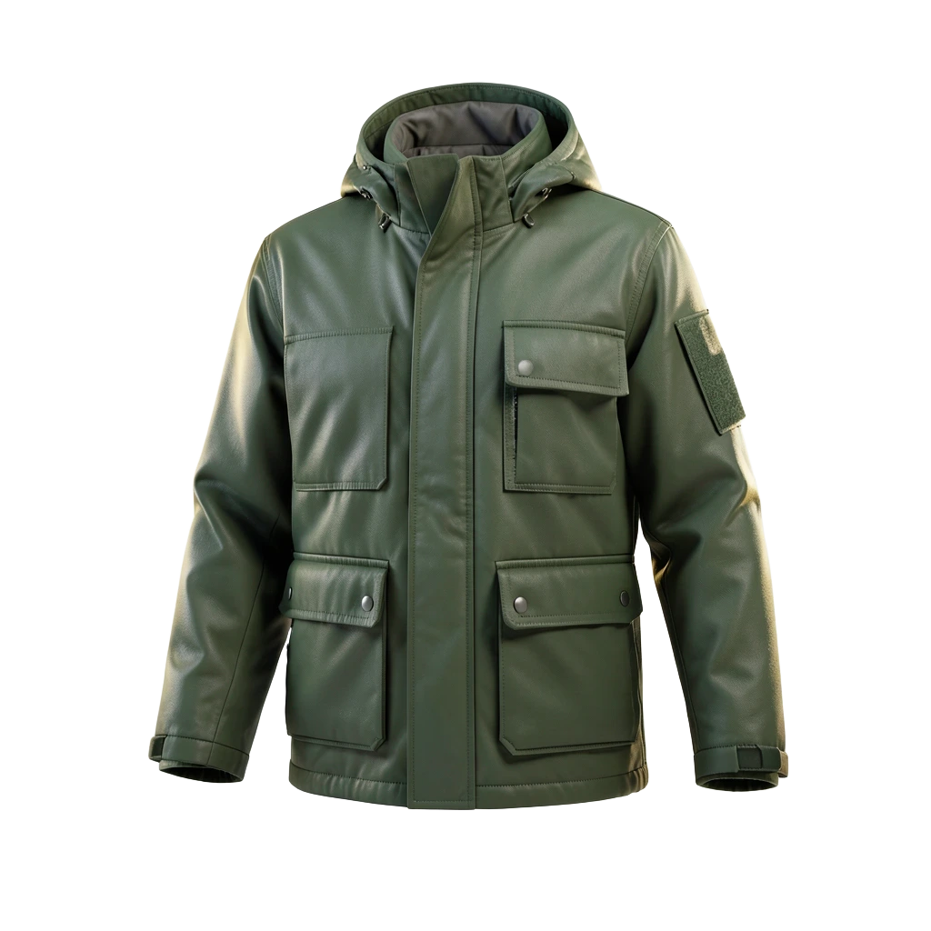 Green Oversized Cyber Parka