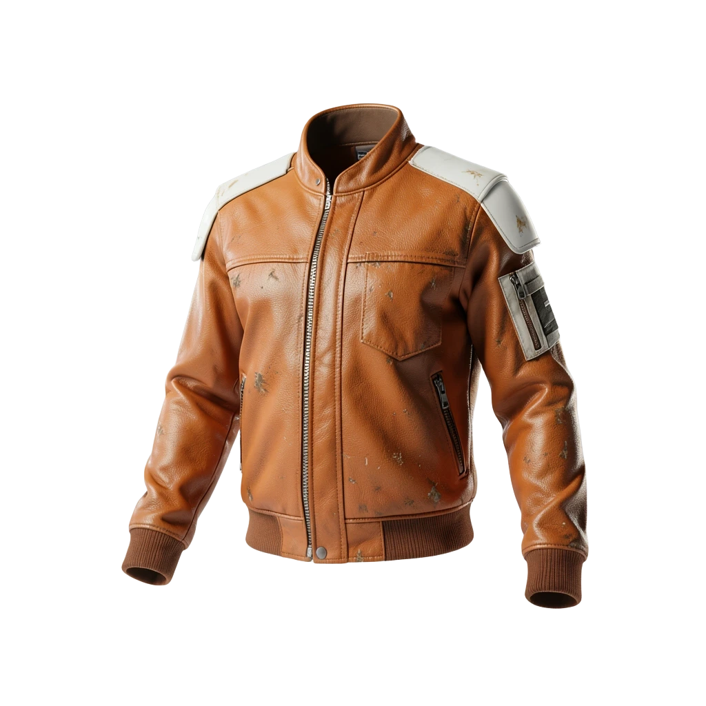Orange-Brown Pilot Jacket
