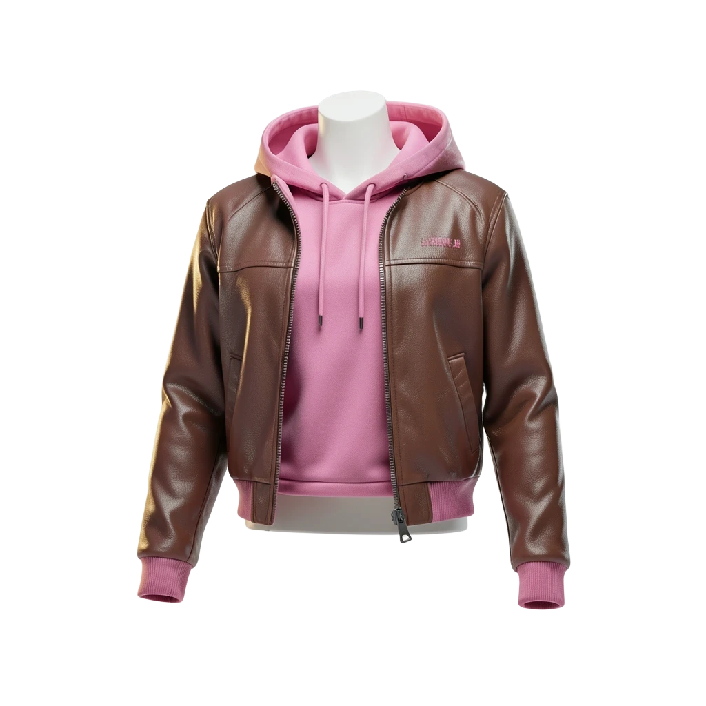 Pink Crop Inner Hoodie